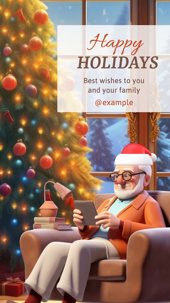 Happy holidays Instagram story template