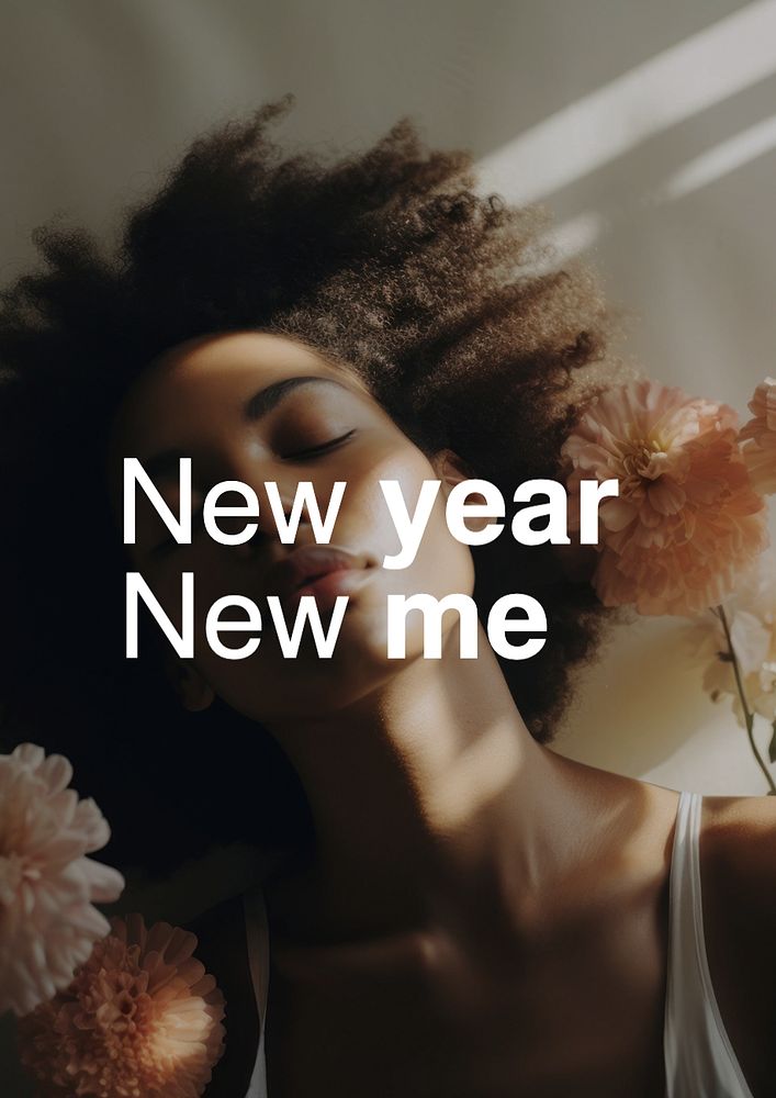 New Year new me poster template