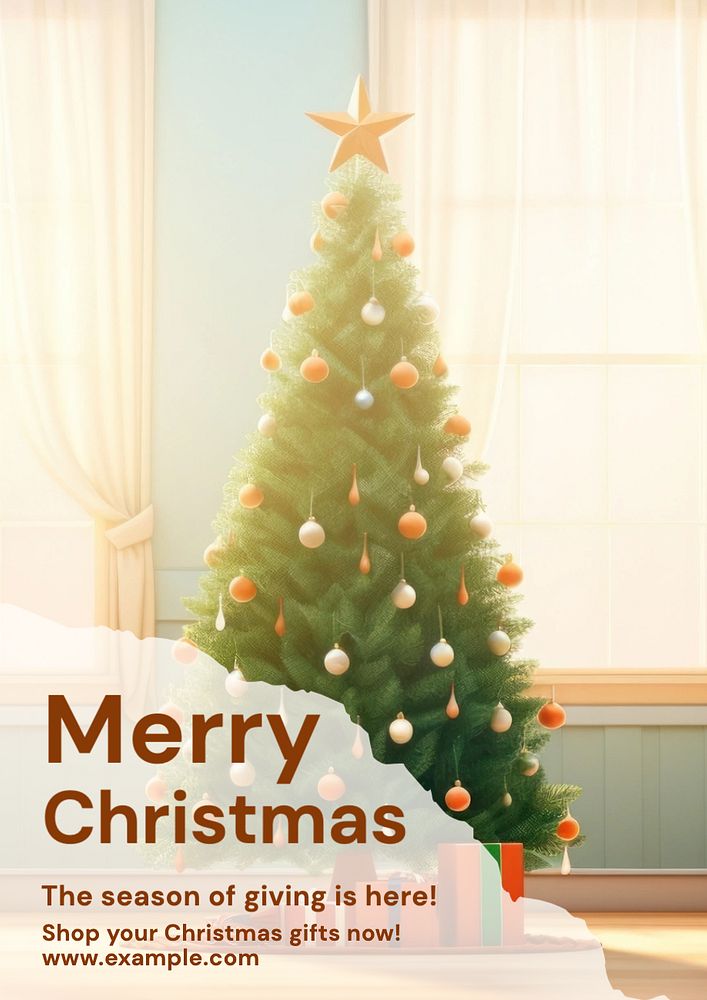 Merry Christmas poster template