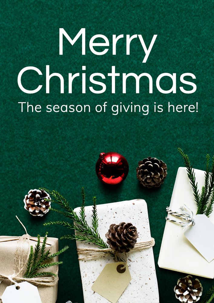 Merry Christmas poster template