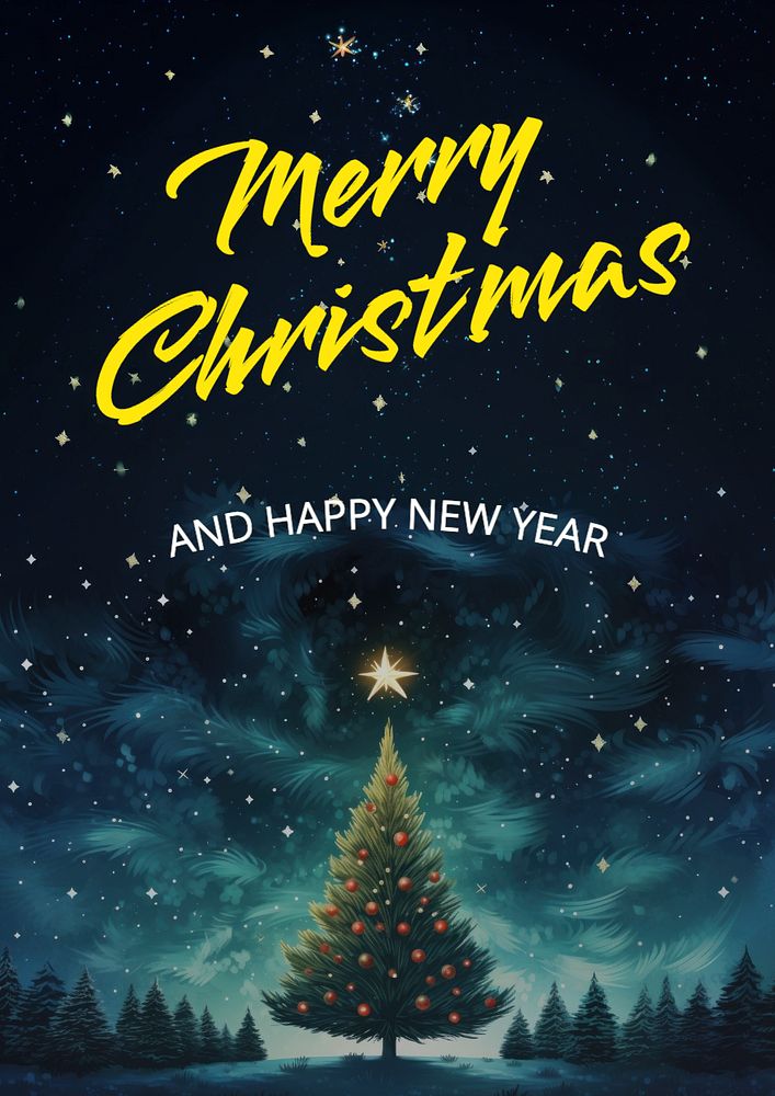 Merry Christmas poster template