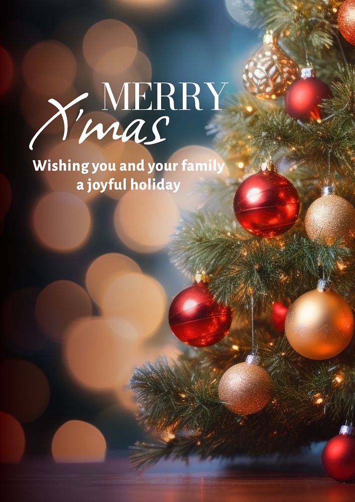 Merry X'mas poster template