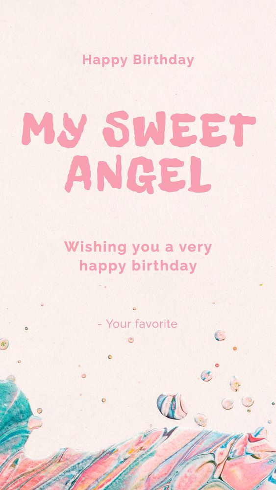 Happy birthday cards Instagram story template