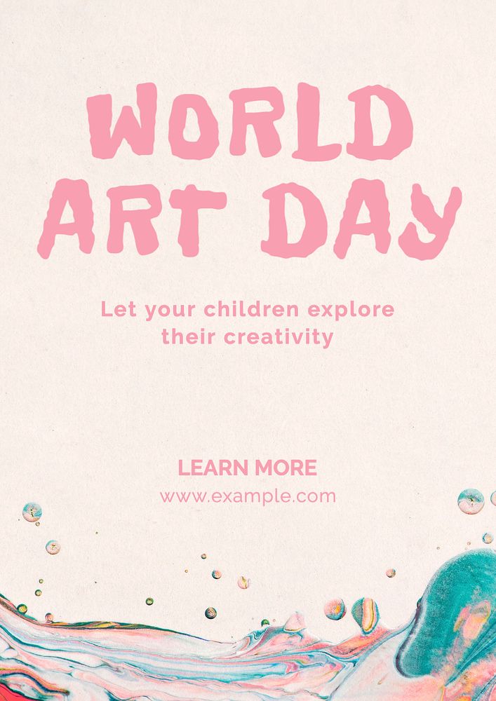 World Art Day poster template