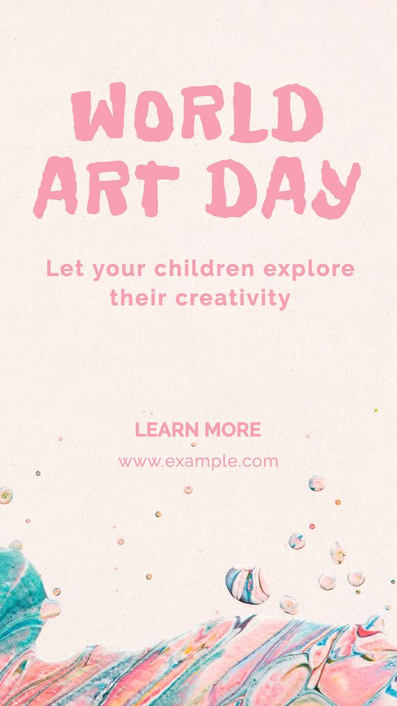 World Art Day Instagram story template