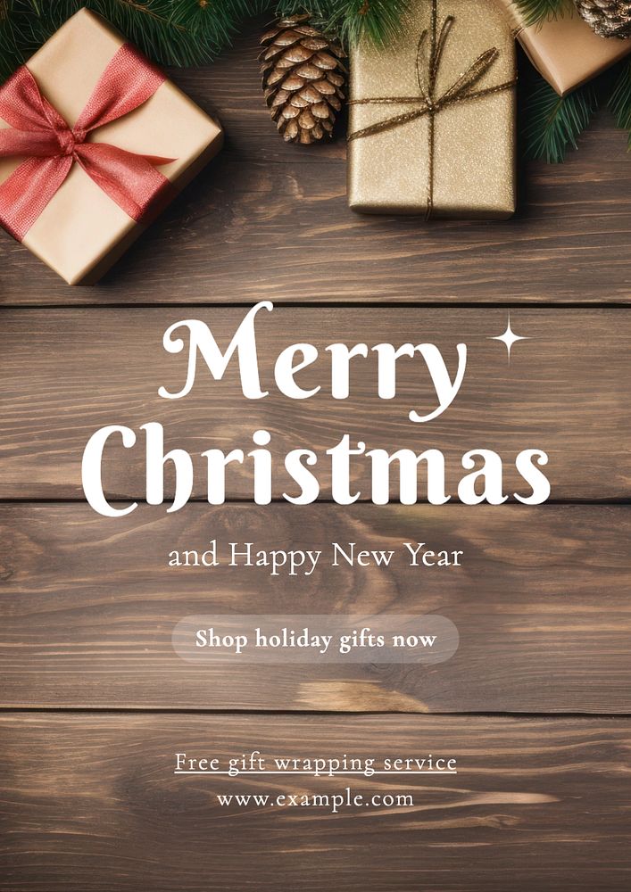 Merry christmas poster template