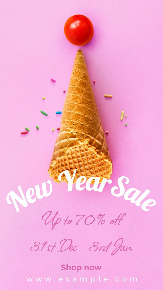 New Year sale Instagram story template