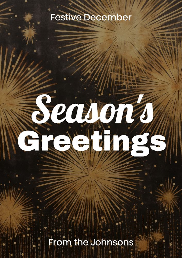 Season's Greetings poster template