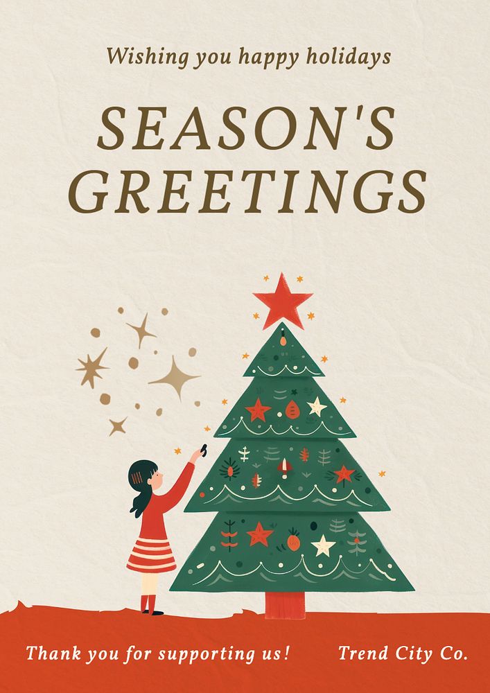 Season's greetings poster template