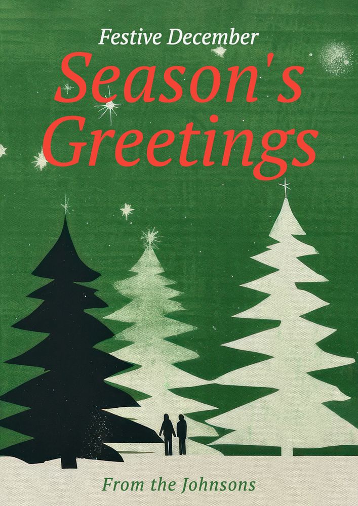 Season's Greetings poster template