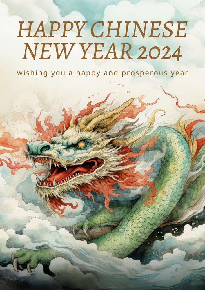 Chinese new year poster template