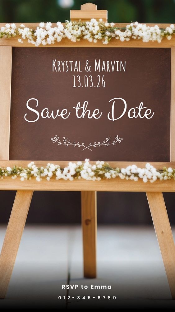 Save the date Instagram story template