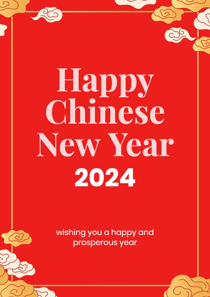 Chinese new year poster template