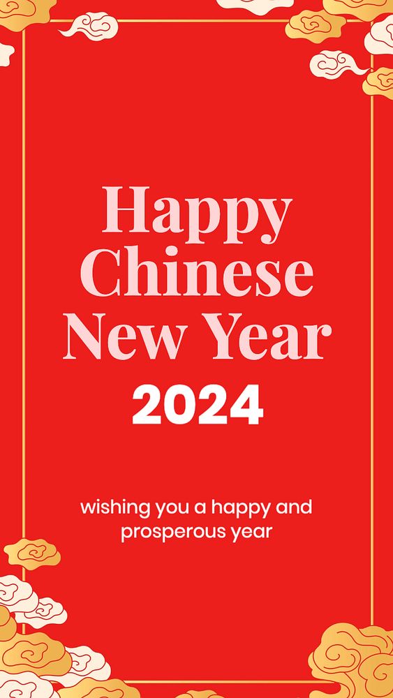 Chinese new year Instagram story template