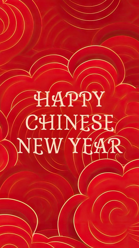 Happy Chinese new year Instagram story template