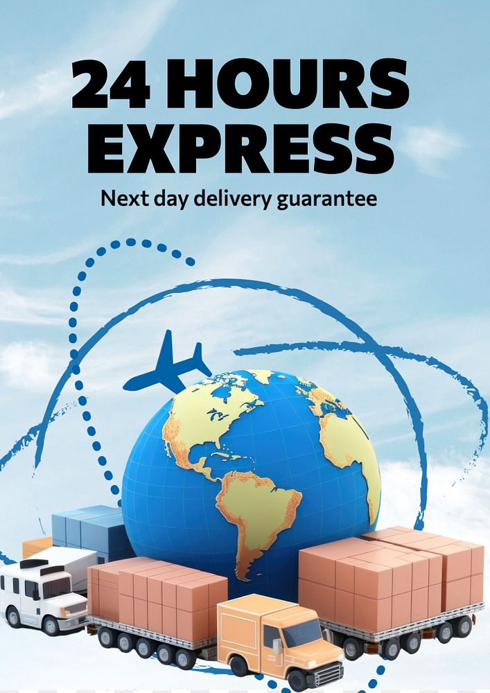 Express delivery poster template