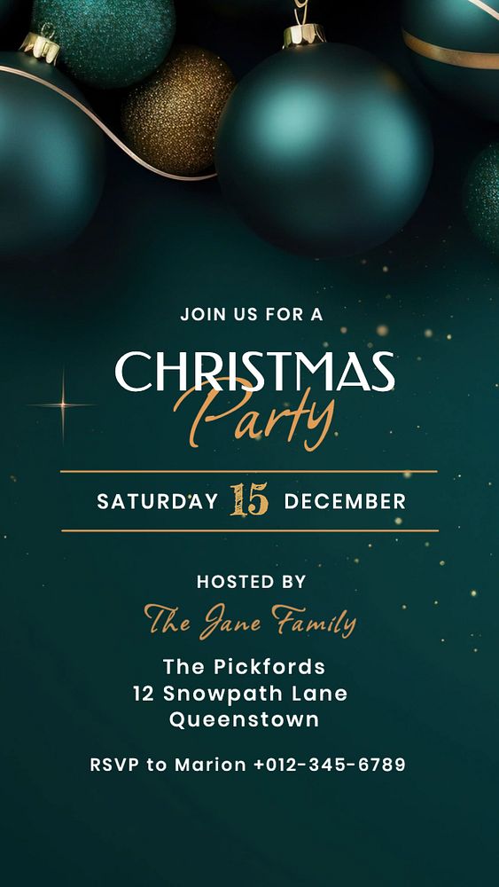 Christmas party Instagram story template