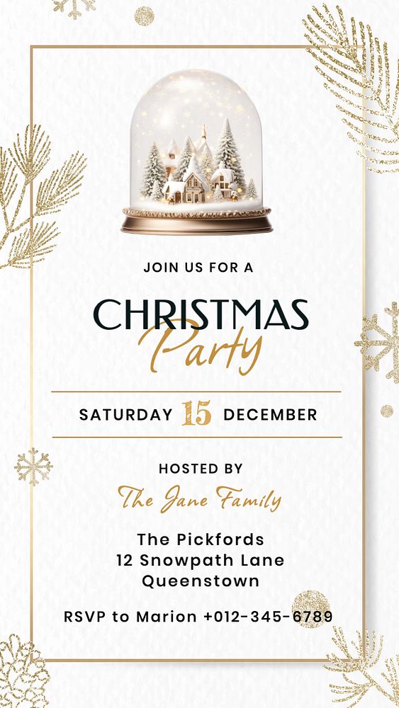 Christmas party Instagram story template