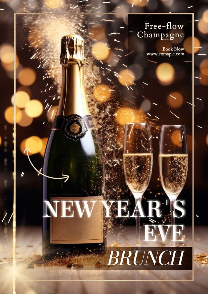 NYE brunch poster template