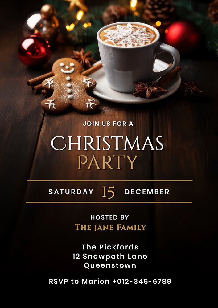 Christmas party poster template