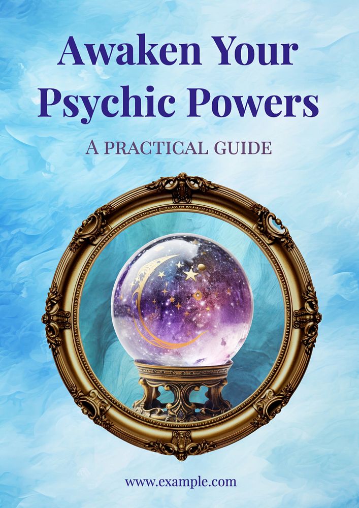 Psychic powers poster template