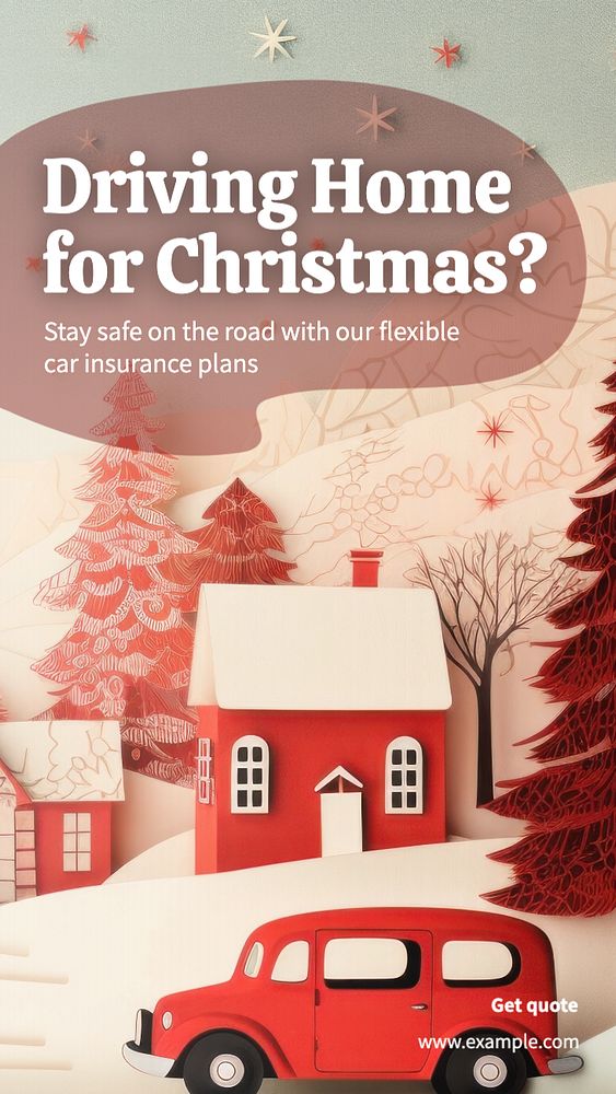 Christmas car insurance Instagram story template