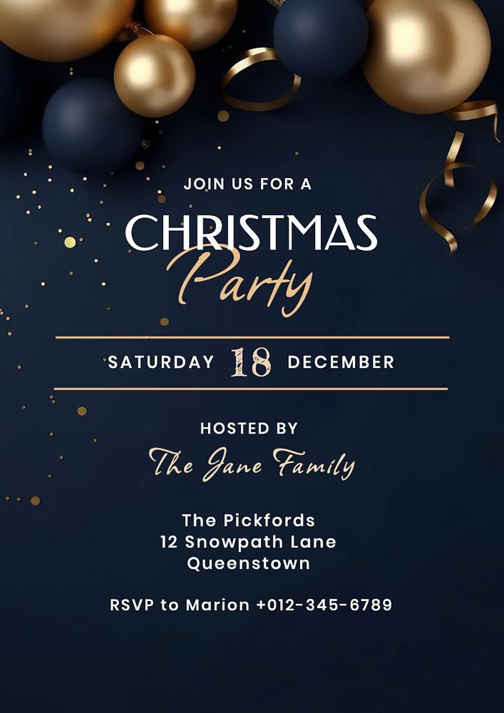 Christmas party flyer template