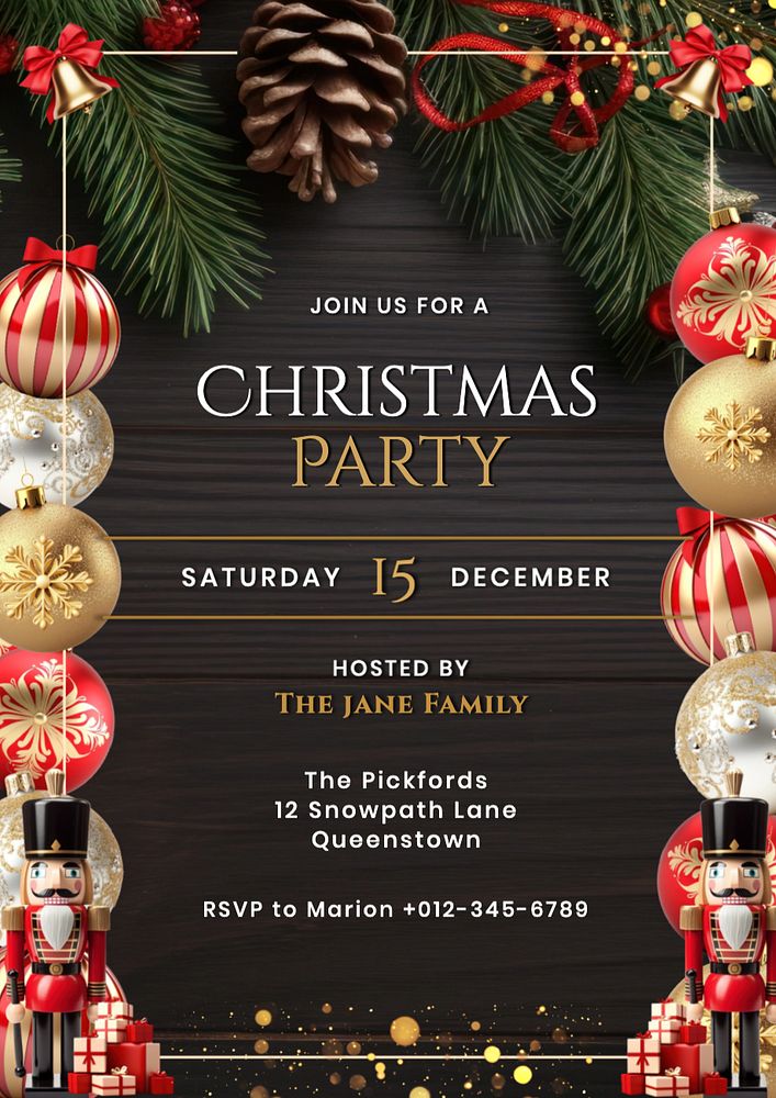 Christmas party flyer template