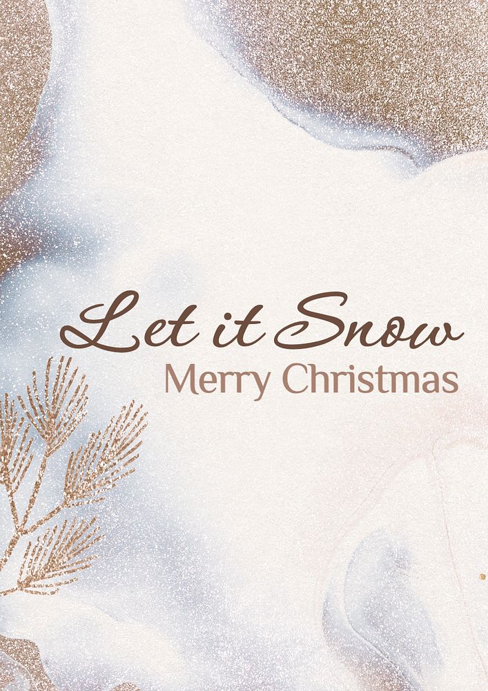 Let it snow poster template