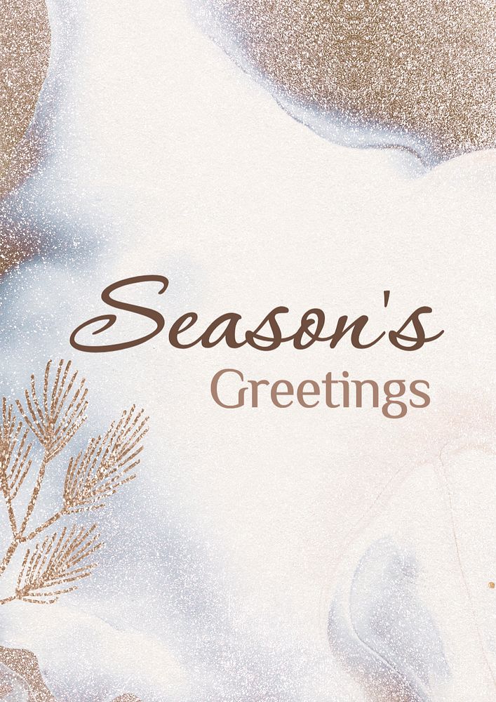 Seasons greetings poster template