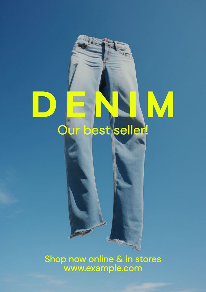 Denim & jeans poster template