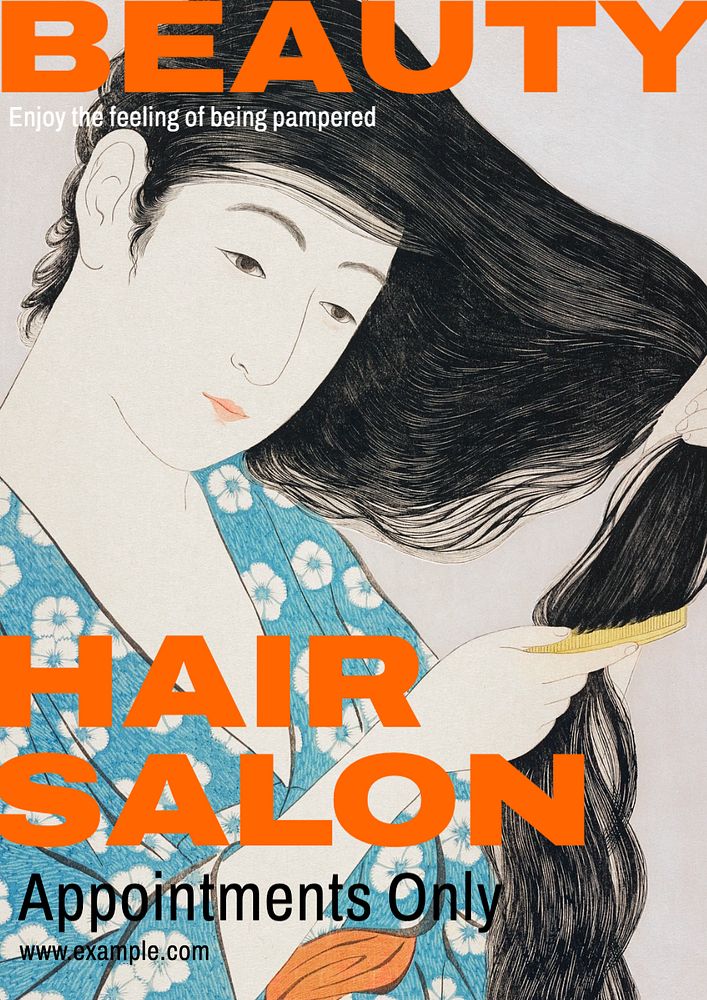 Hair salon poster template