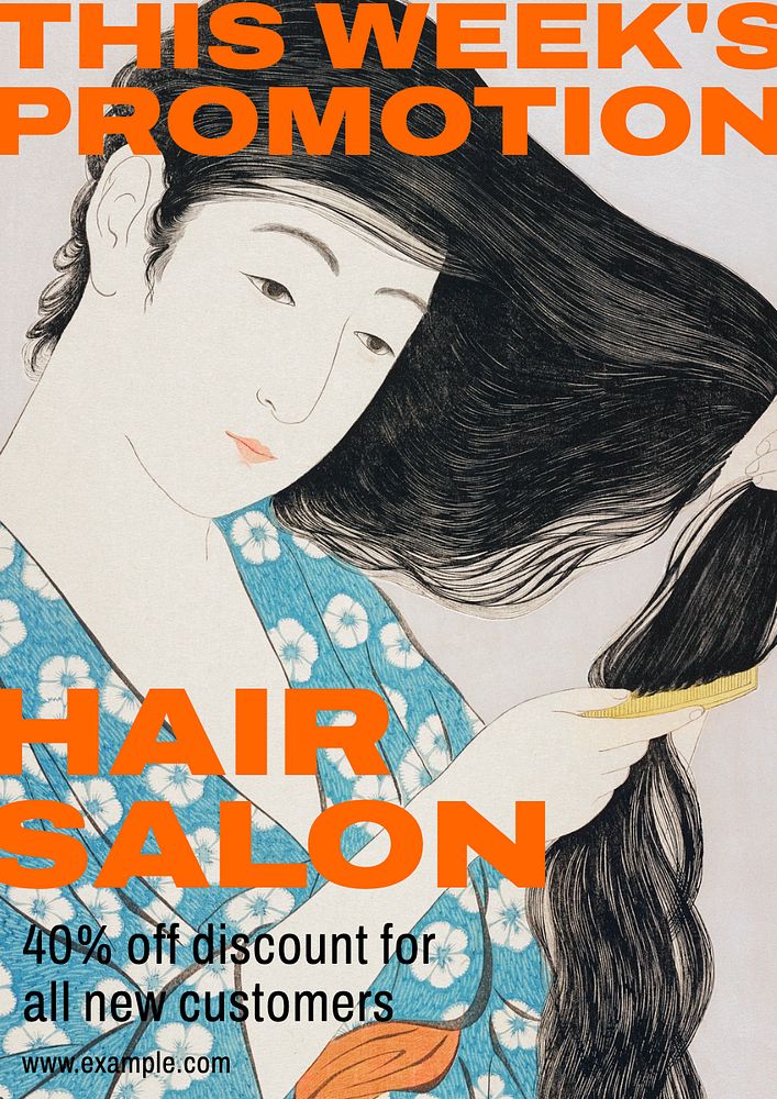 Hair salon poster template