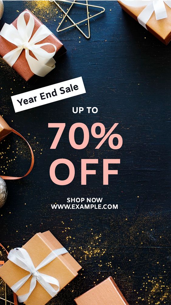 Year end sale Facebook story template