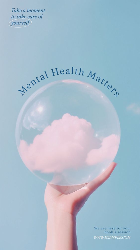 Mental health Instagram story template