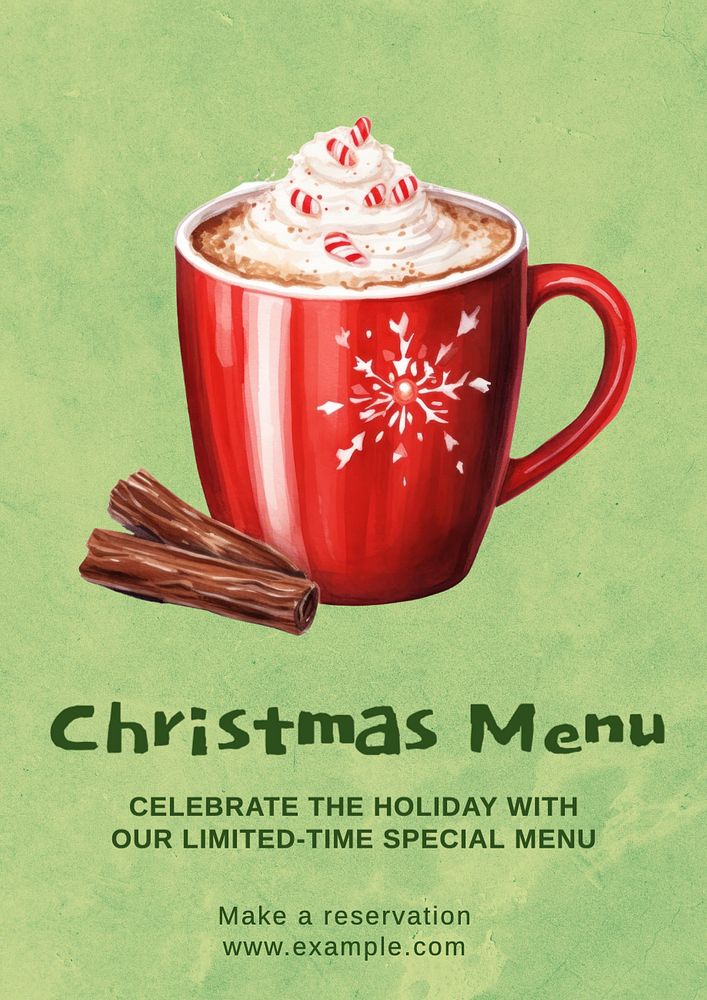 Christmas menu template