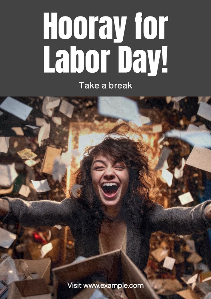 Labor day poster template