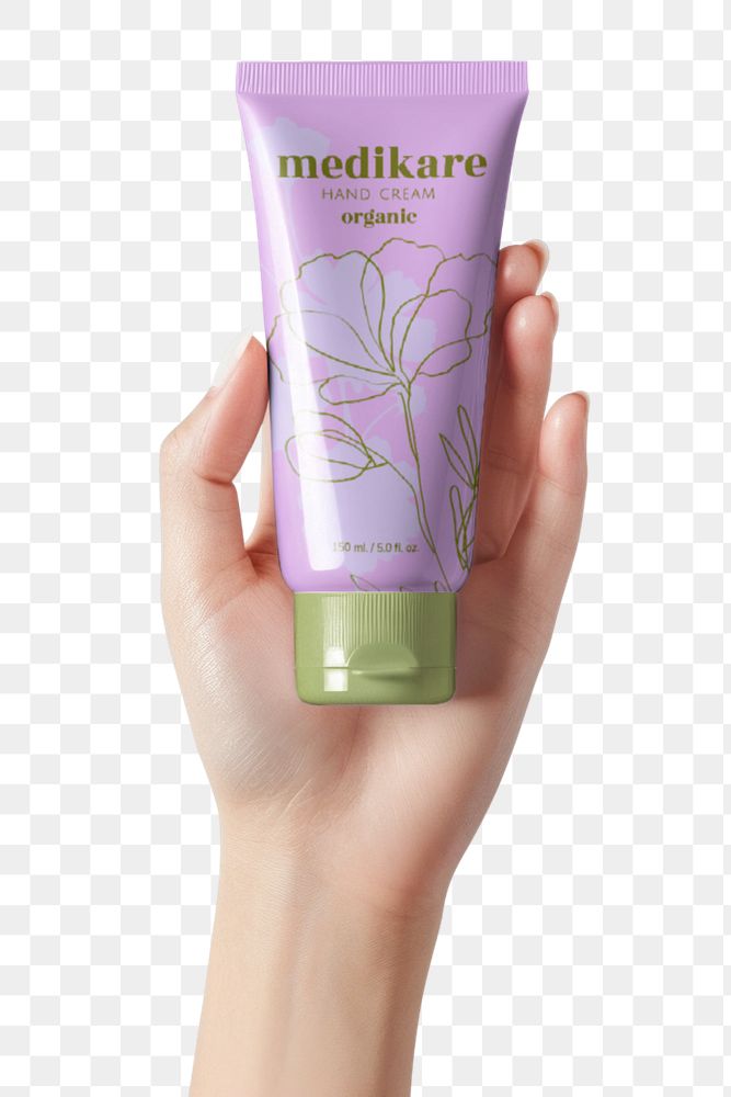 Moisturizer cream tube editable mockup element