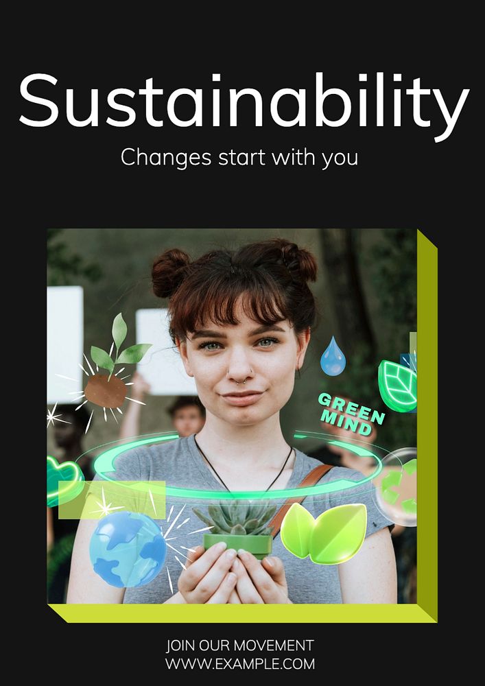 Sustainability poster template