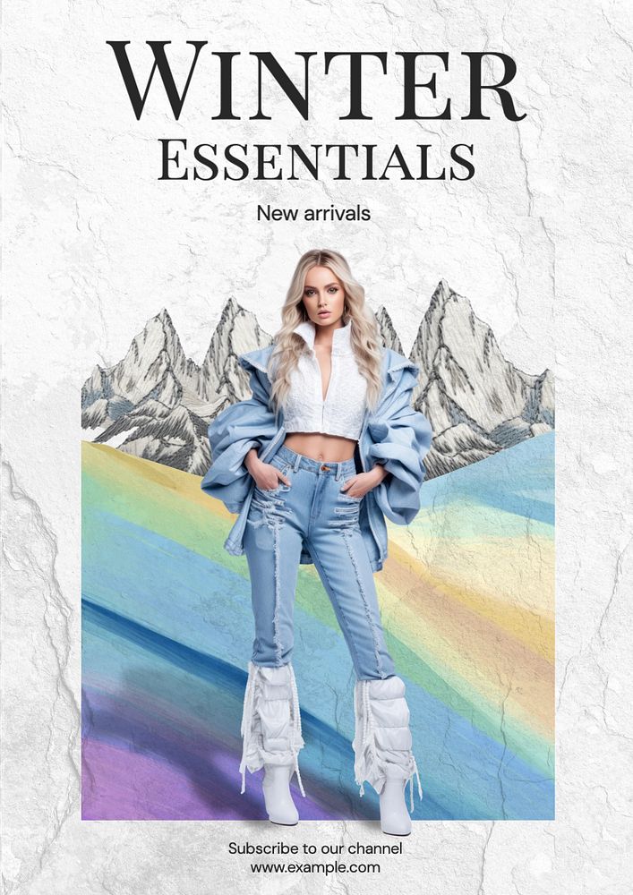 Winter essentials poster template