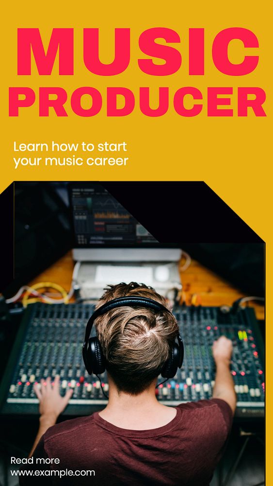 Music producer Facebook story template