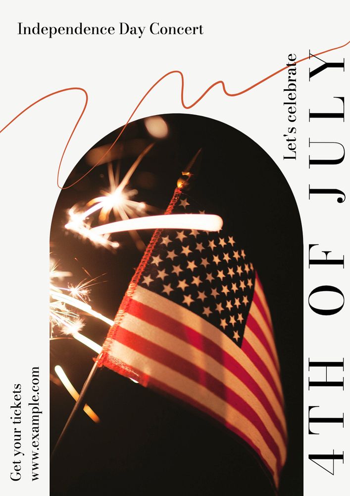 4th of July poster template