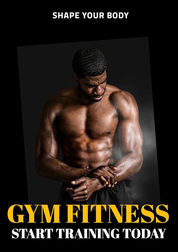 Gym fitness poster template