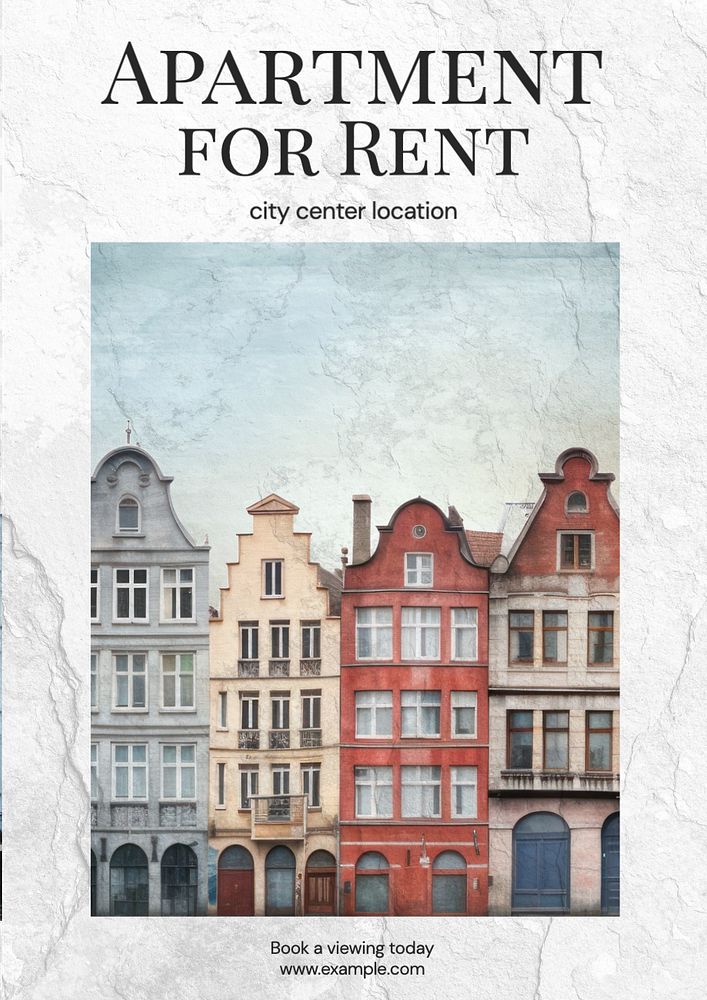 Apartment for rent poster template