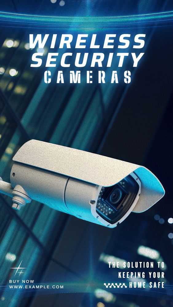 Security cameras Facebook story template