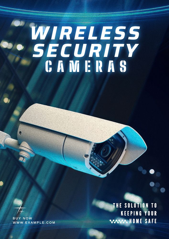 Security cameras poster template