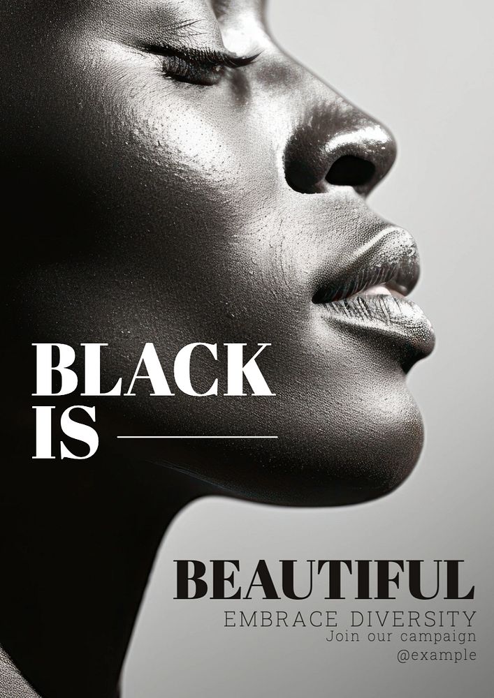 Black is beautiful poster template