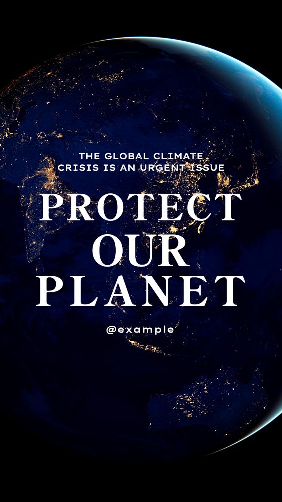 Protect our planet Facebook story template