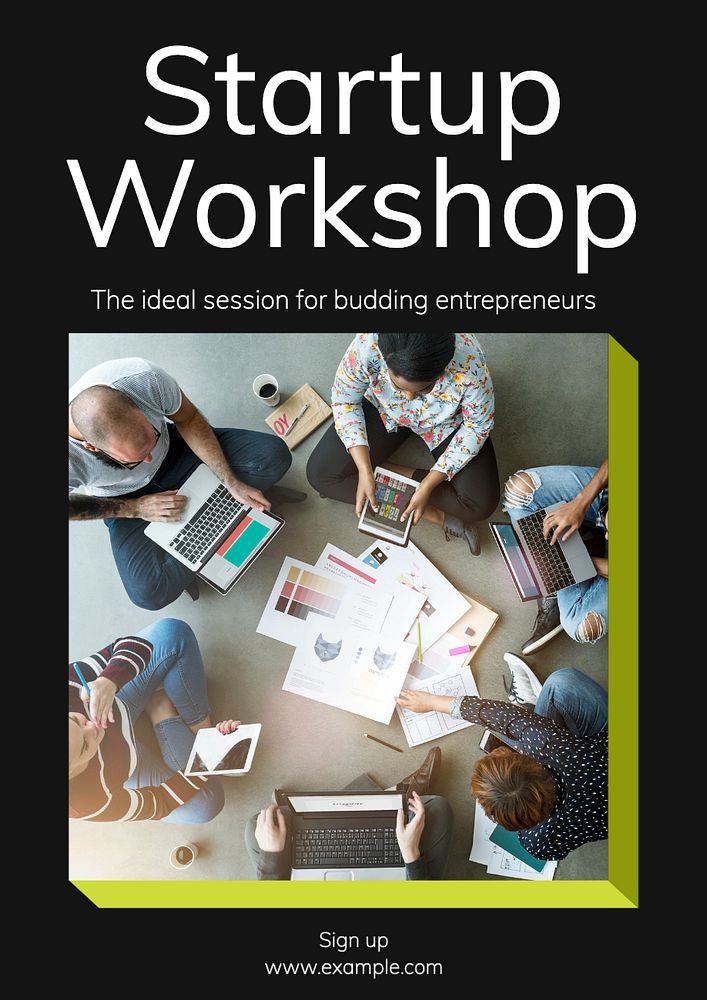 Startup workshop poster template