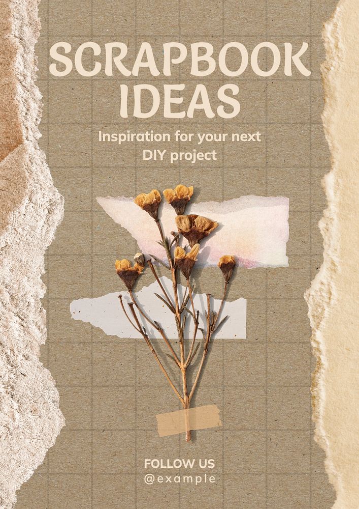 Scrapbook ideas poster template